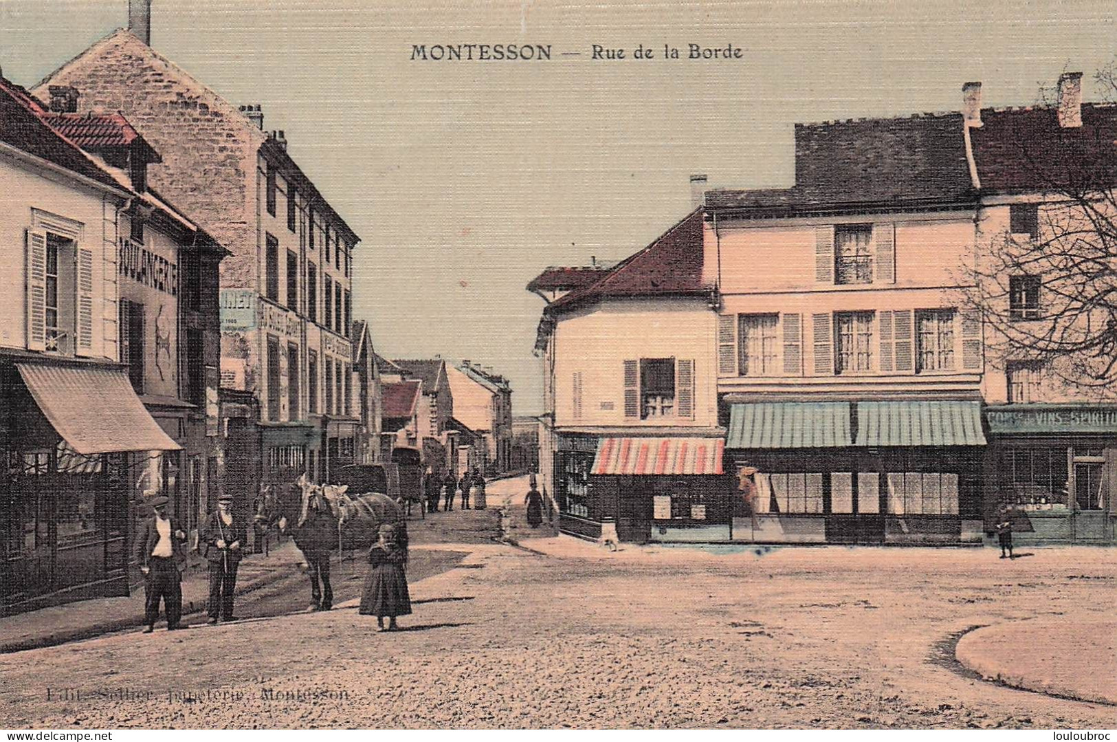 MONTESSON RUE DE LA BORDE EDITION SELLIER  TOILEE COULEUR - Montesson