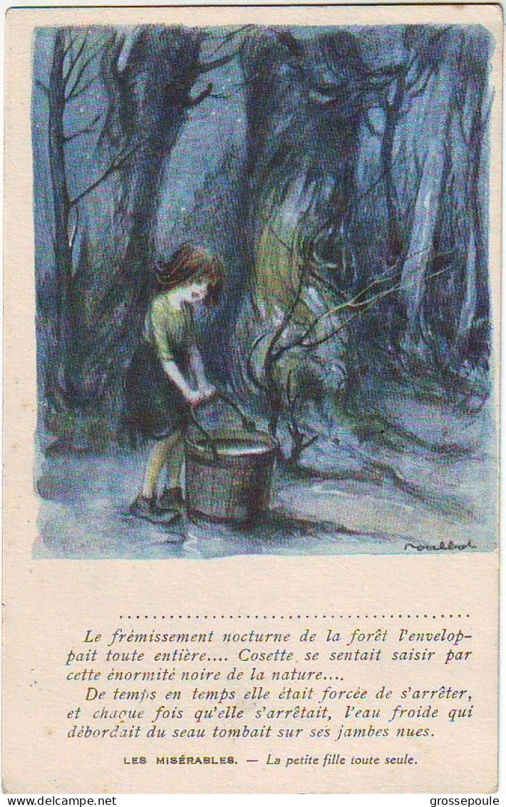 CPA POULBOT - : LES MISERABLES - La Petite Fille Toute Seule ( Cosette ) - 1900-1949