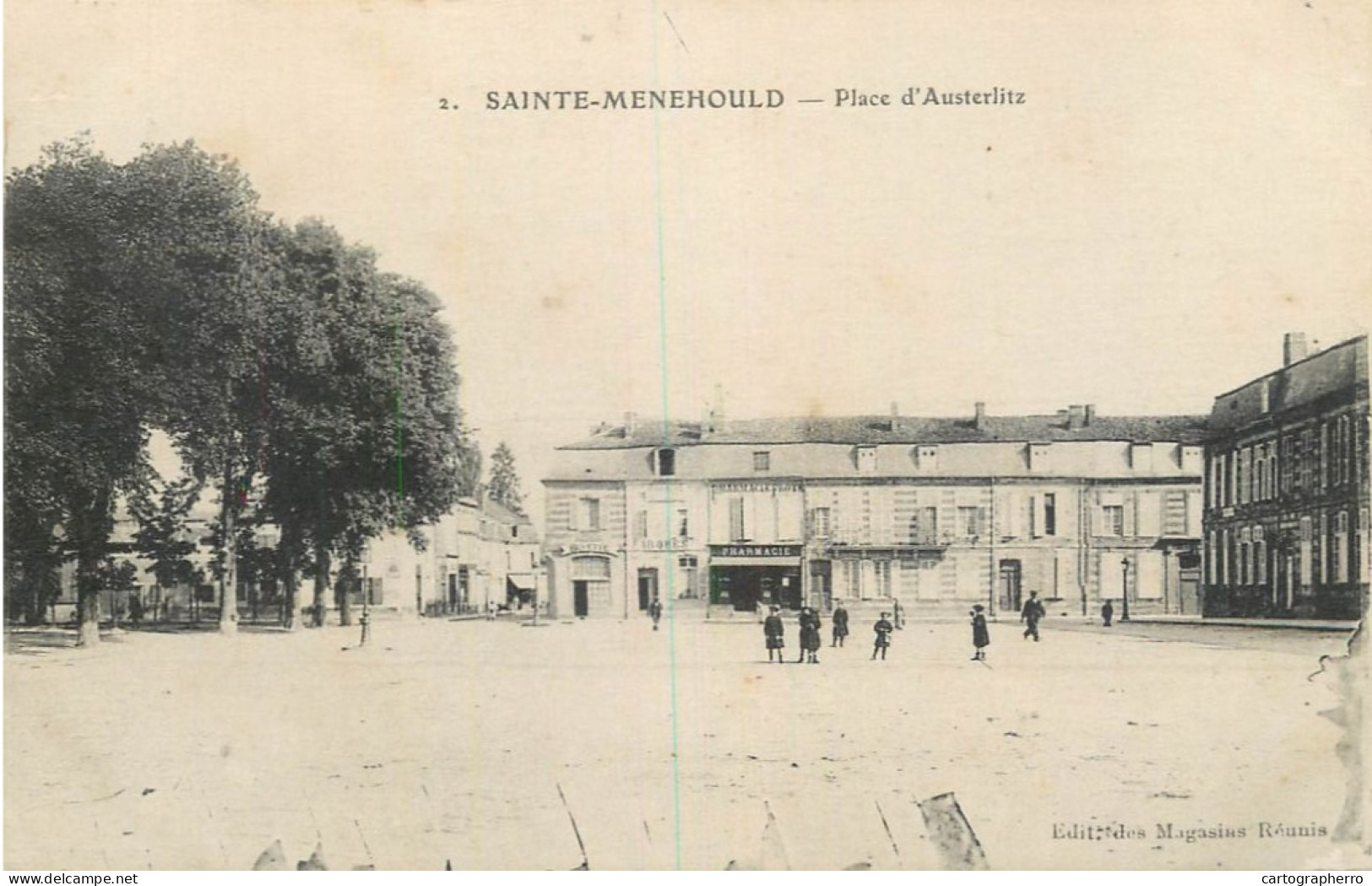 France Cpa Sainte Menehould Place D'Austerlitz - Sainte-Menehould
