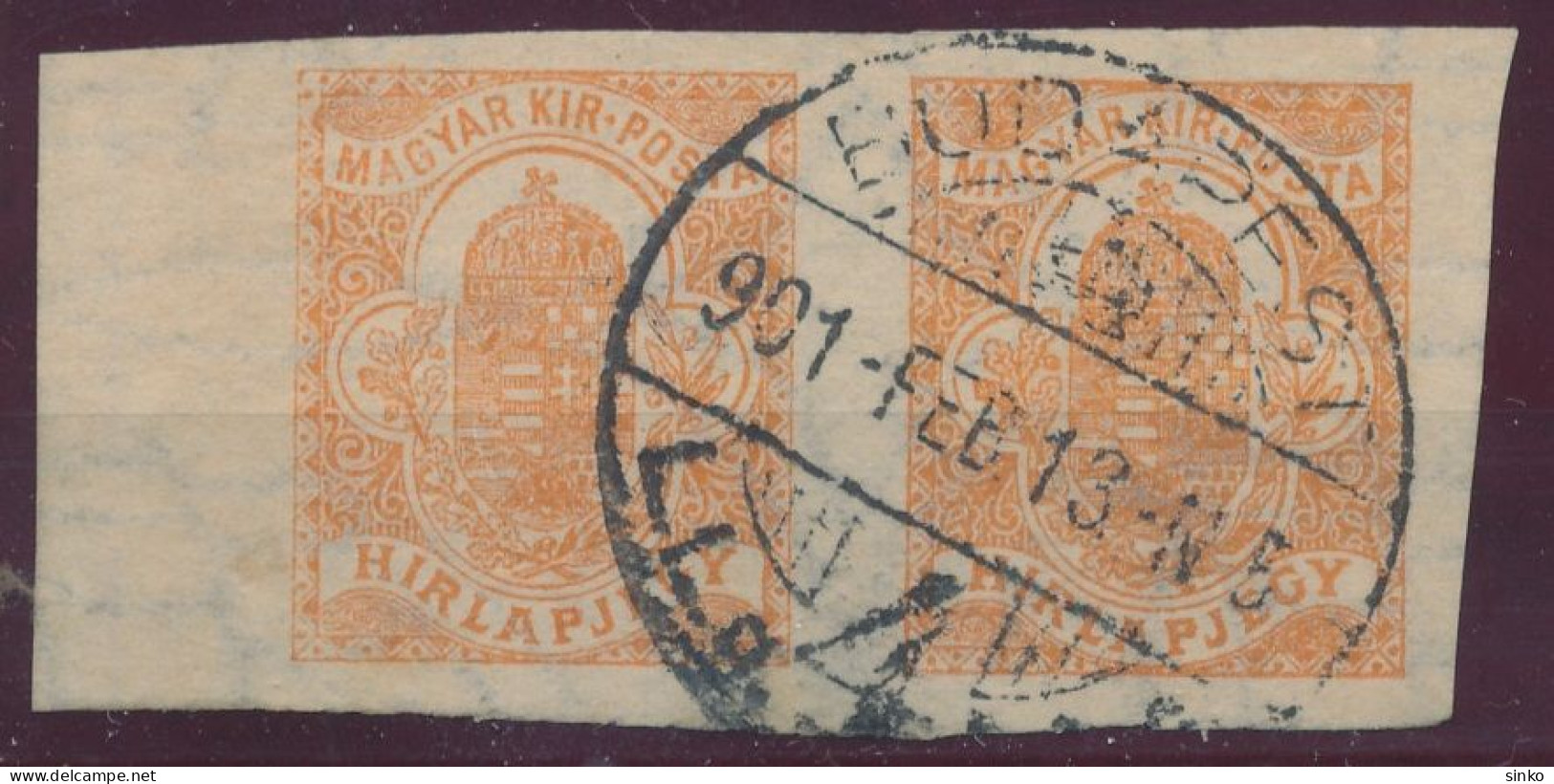 1900. Newspaper Stamp In Pair - Journaux