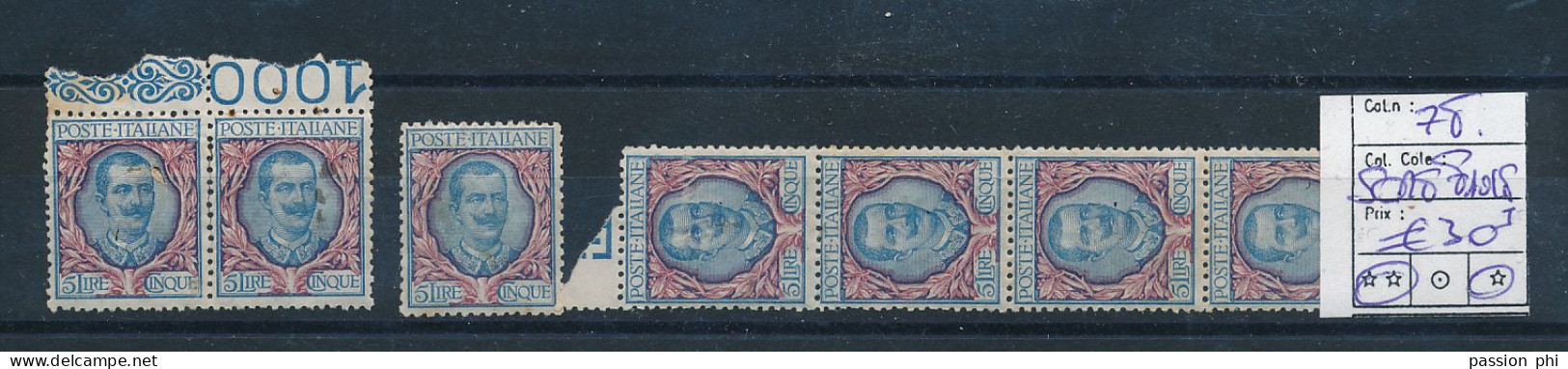 ITALY SASSONE 78 MNH/LH SELECTION SOME FAULTS - Mint/hinged