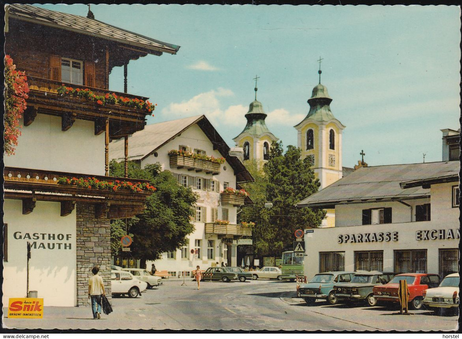 Austria - 6380 St. Johann In Tirol - Sparkasse - Kirche - Cars - Opel Kadett - Saab - Fiat Neckar - VW 1500 - Morris - St. Johann In Tirol