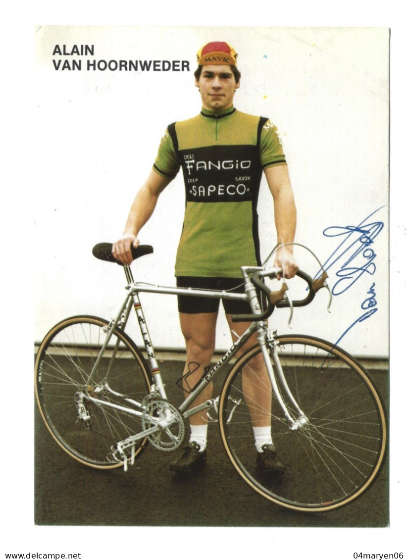 ***   ALAIN  VAN  HOORNWEDER   ***   -  GEHANDTEKEND  ! ! !  /  FANGIO   -  Zie / Voir / See / Scan's - Cyclisme