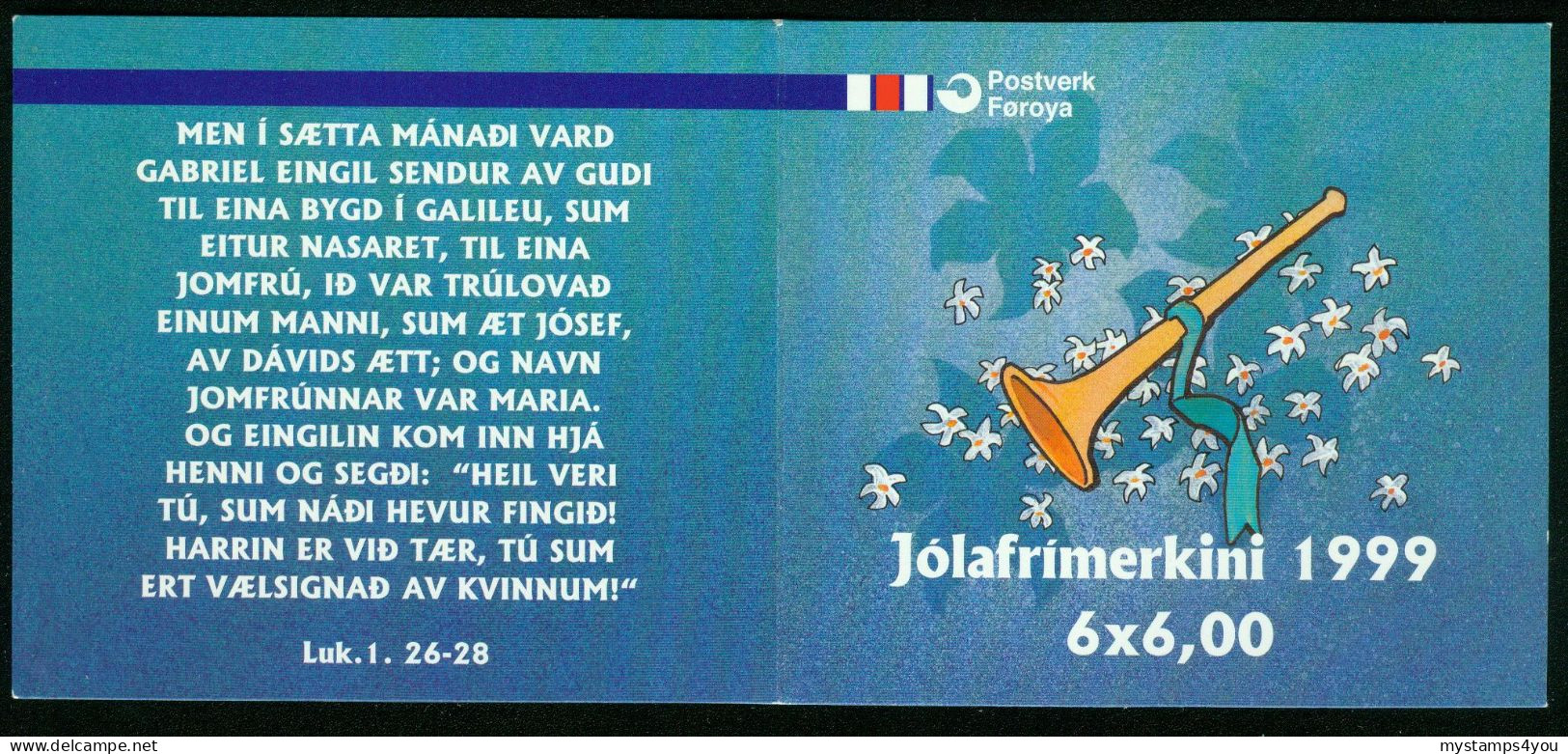 Bm Faroe Islands 1999 MiNr 367 MH Booklet Used | Christmas. The Annunciation #bog-0136 - Faroe Islands