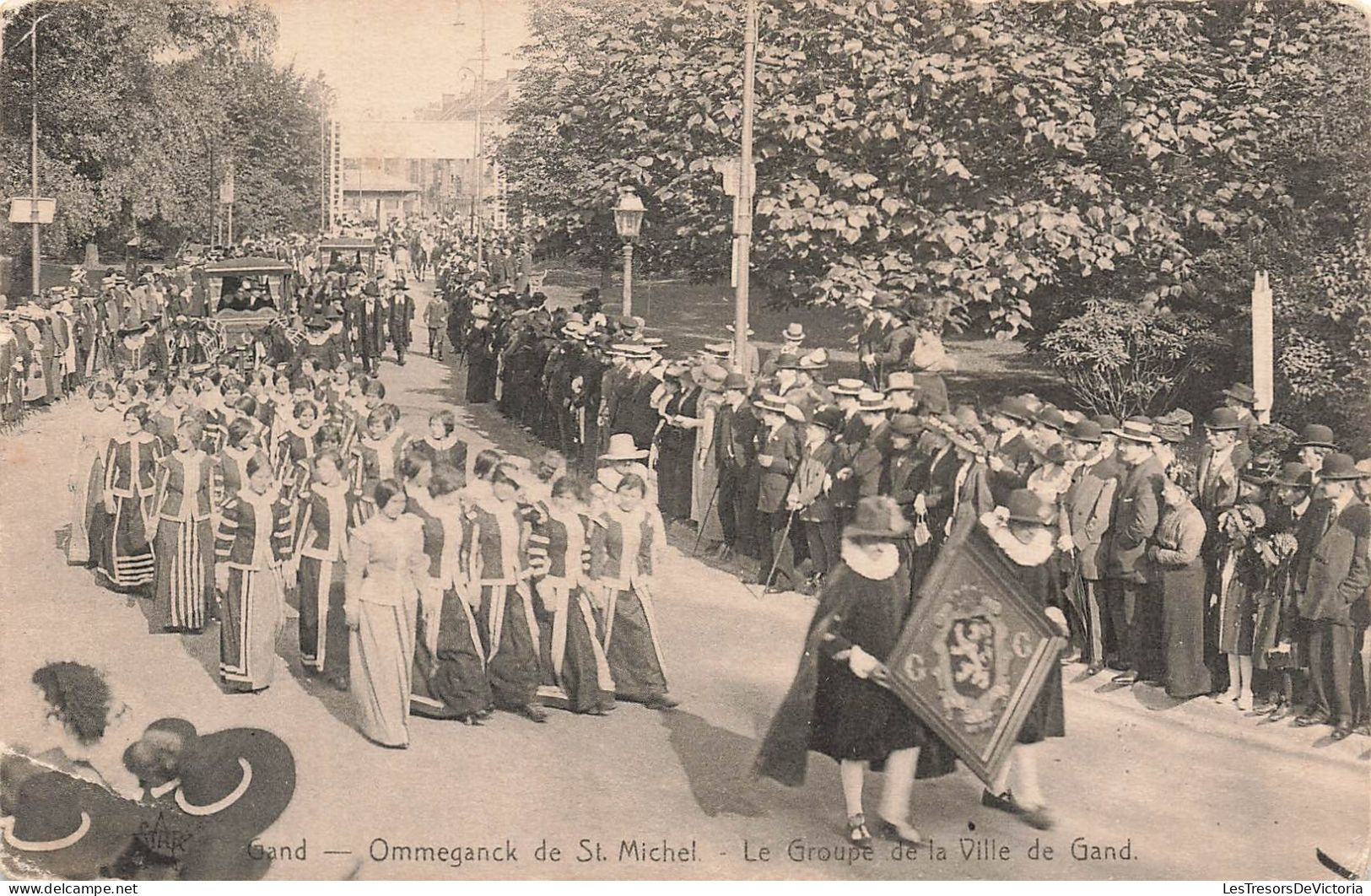 BELGIQUE - Ommeganck De St Michel - Le Groupe De La Ville De Gand - Animé - Carte Postale Ancienne - Gent