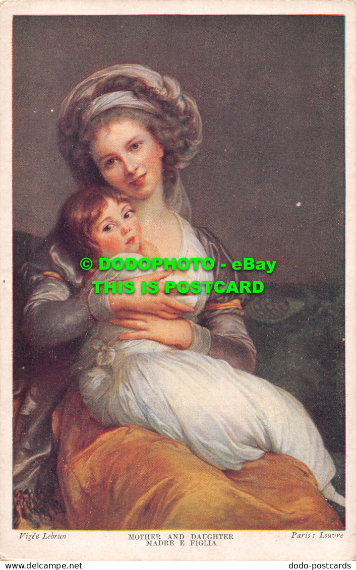 R476094 Paris. Louvre. Mother And Daughter. Medici Society. No. 82. Vigee Lebrun - Mondo