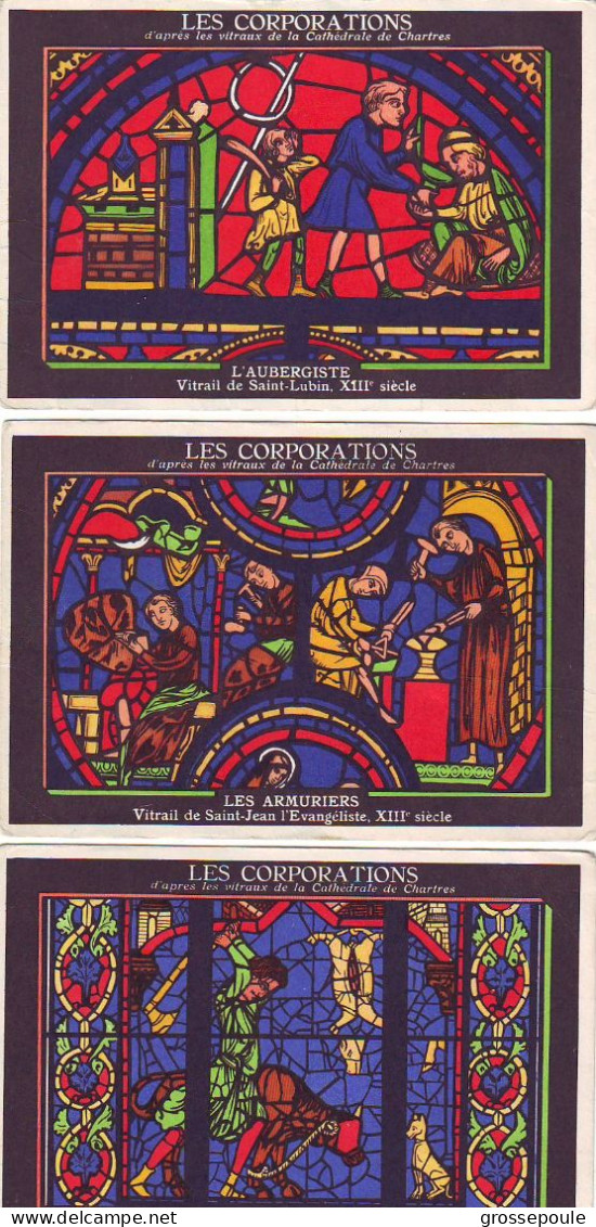 CHARTRES - Lot De 20 Cartes Publicité Au Dos VITRAUX DE LA CATHEDRALE DE CHARTRE - Quadri, Vetrate E Statue