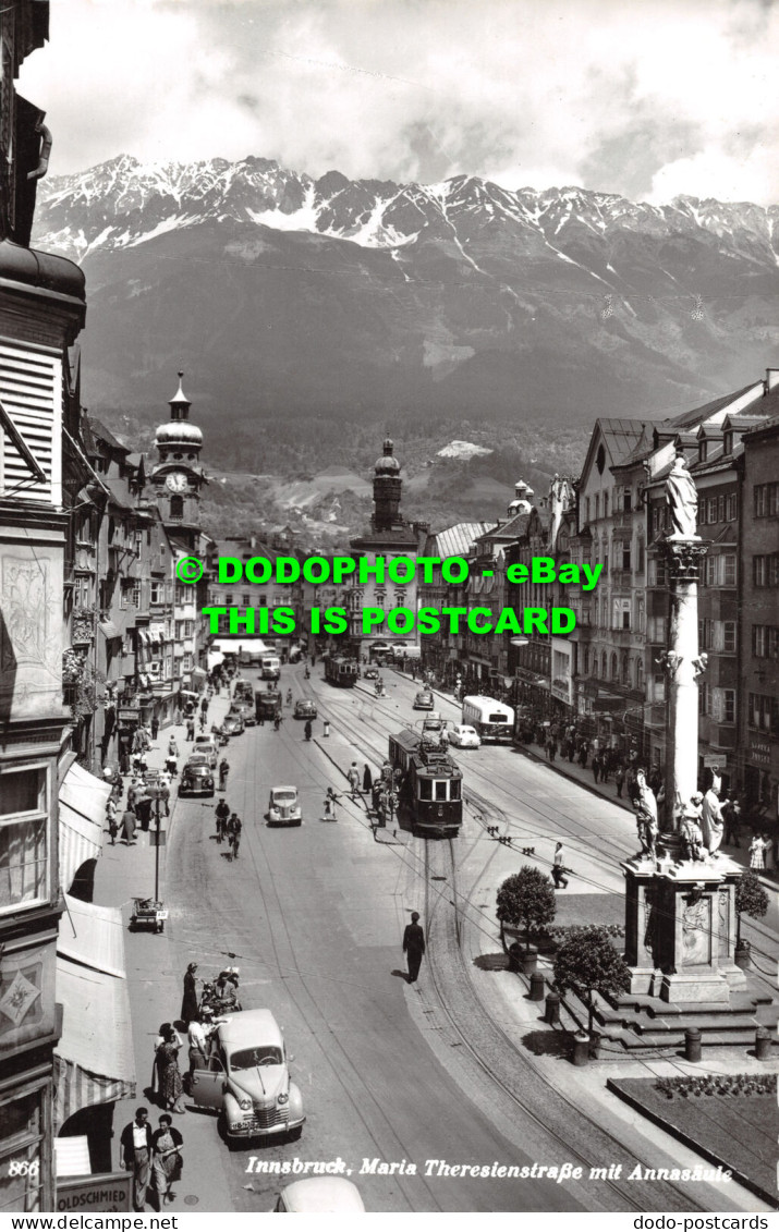 R476111 Innsbruck. Maria Theresienstrasse Mit Annasaule. K. T. V. Chizzali. RP - Mondo