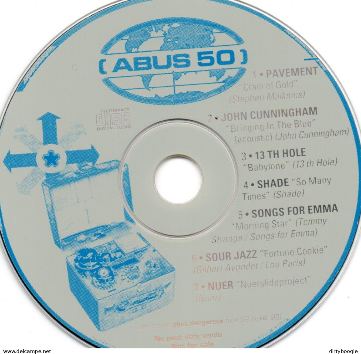 Abus 50 - CD - Abus Dangereux - Pavement - 13th Hole - Shade - Sour Jazz - Nuer - John Cunningham - Songs For Emma - Hit-Compilations