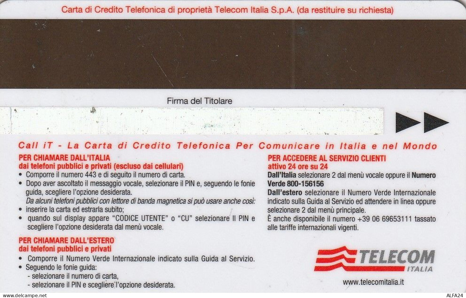 CARTA CREDITO TELECOM CALL IT  (CZ1443 - Special Uses