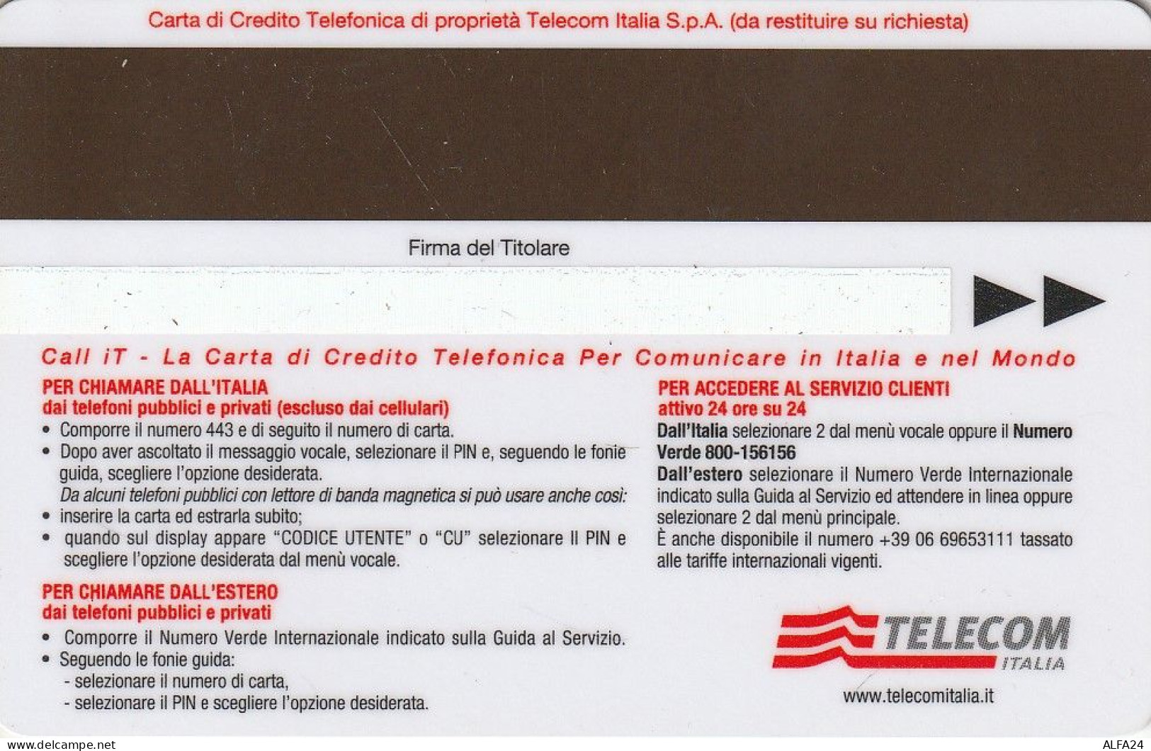 CARTA CREDITO TELECOM CALL IT  (CZ1435 - Sonderzwecke