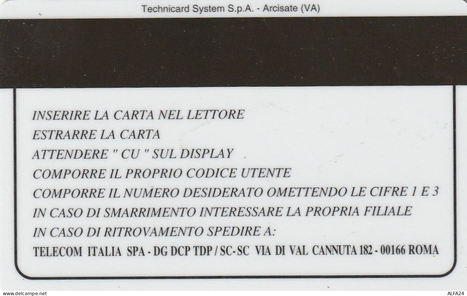 CARTA DI PROVA TELECOM CREDITO TELEFONICO  (CZ1432 - Tests & Servizi