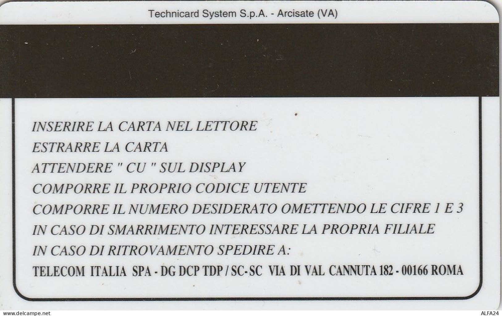 CARTA DI PROVA TELECOM CREDITO TELEFONICO  (CZ1429 - Tests & Servizi