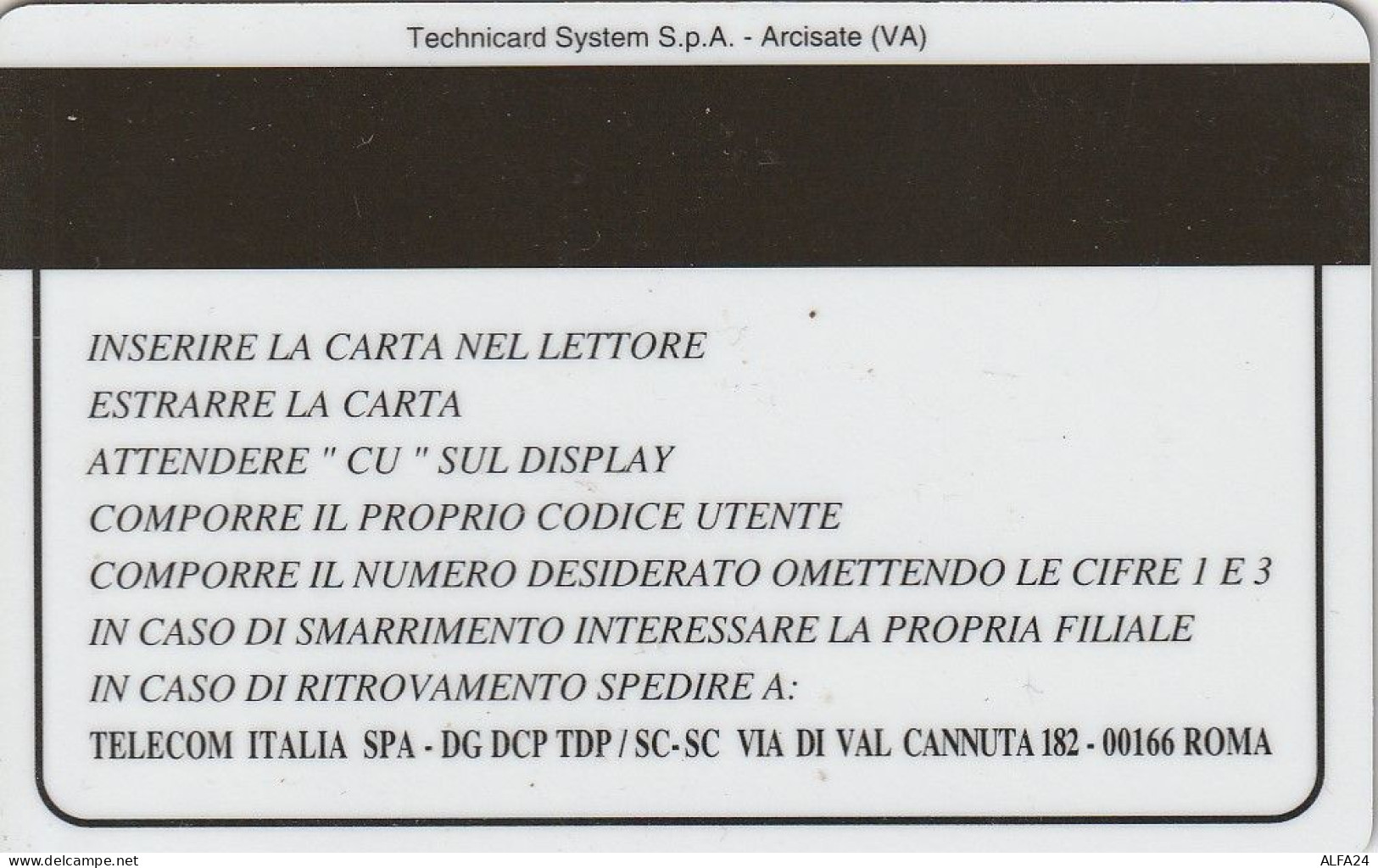 CARTA DI PROVA TELECOM CREDITO TELEFONICO  (CZ1429 - Tests & Services