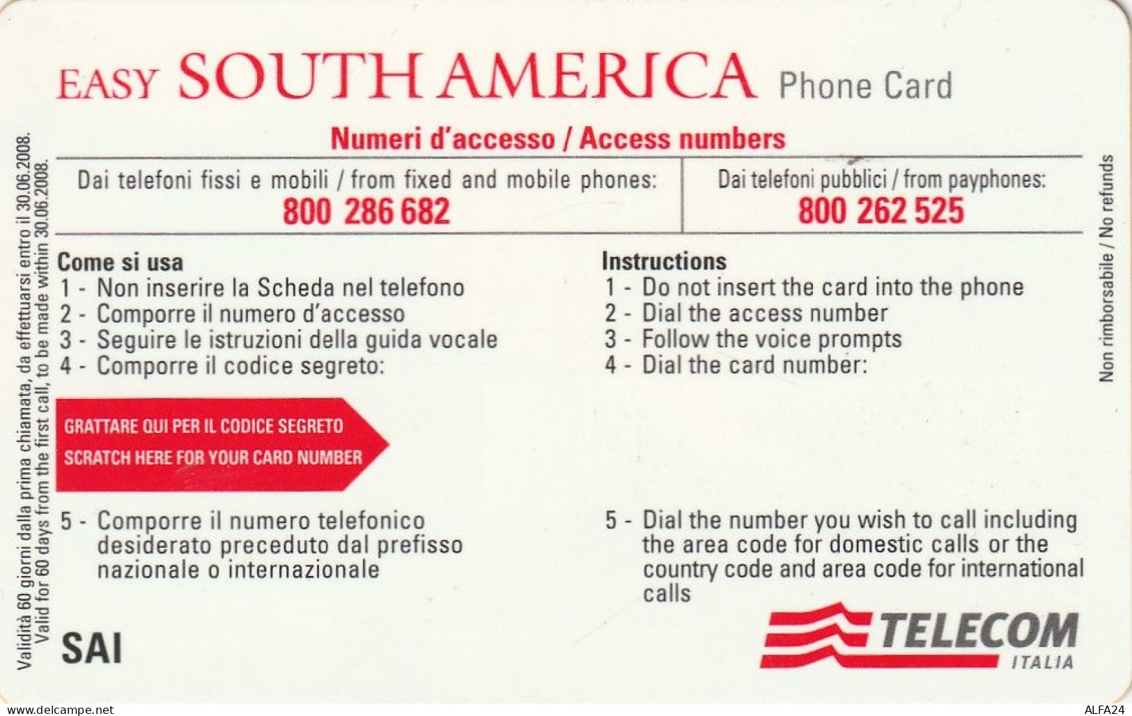 PREPAID PHONE CARD ITALIA SAI PROTOTIPO (CZ1414 - Öff. Diverse TK