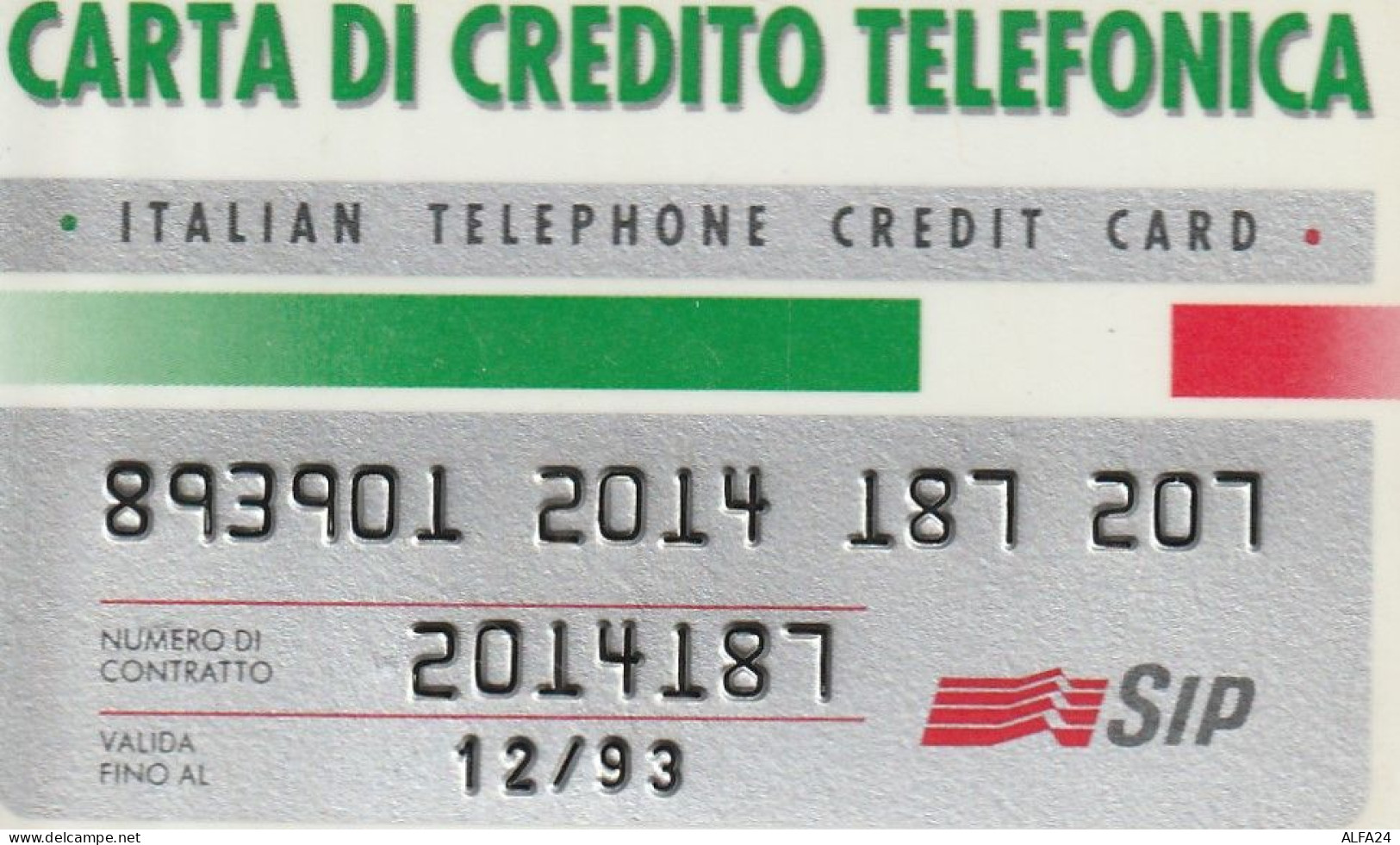 CARTA CREDITO TELEFONICA TELECOM  (CZ1393 - Usos Especiales