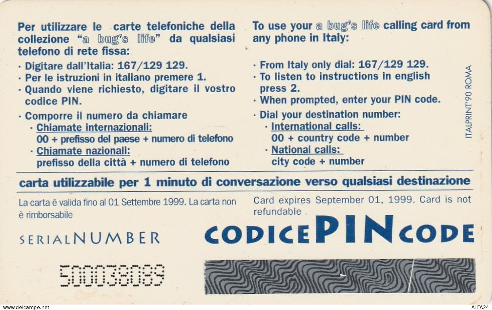 PREPAID PHONE CARD ITALIA RLSCOM (CZ1286 - Cartes GSM Prépayées & Recharges