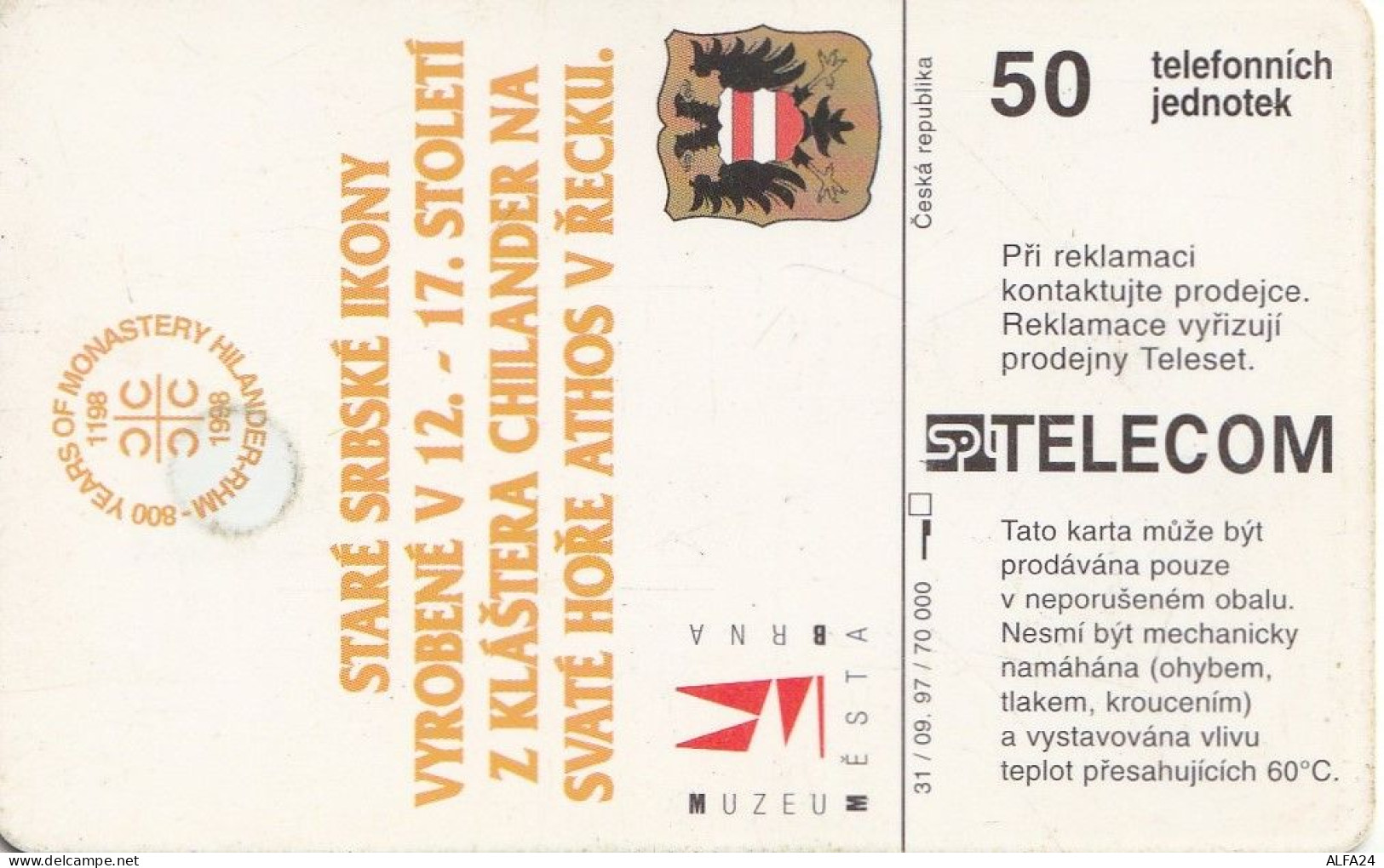 PHONE CARD REP.CECA  (CZ1163 - Tchéquie