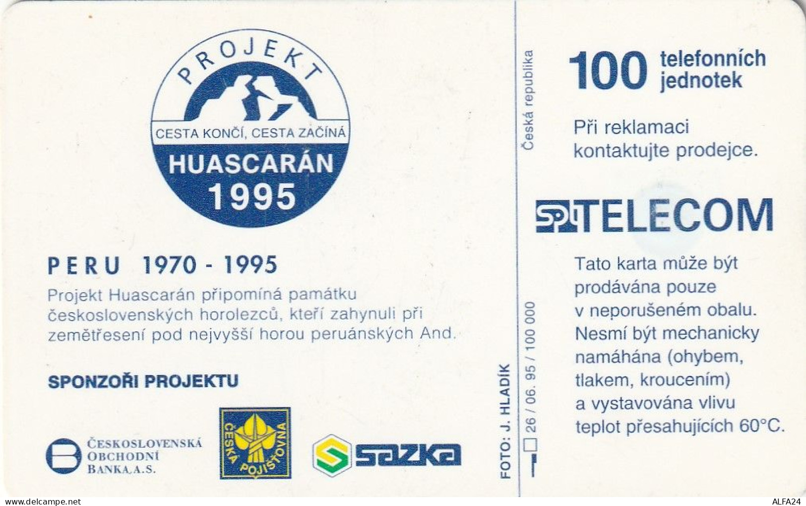 PHONE CARD REP.CECA  (CZ1152 - República Checa