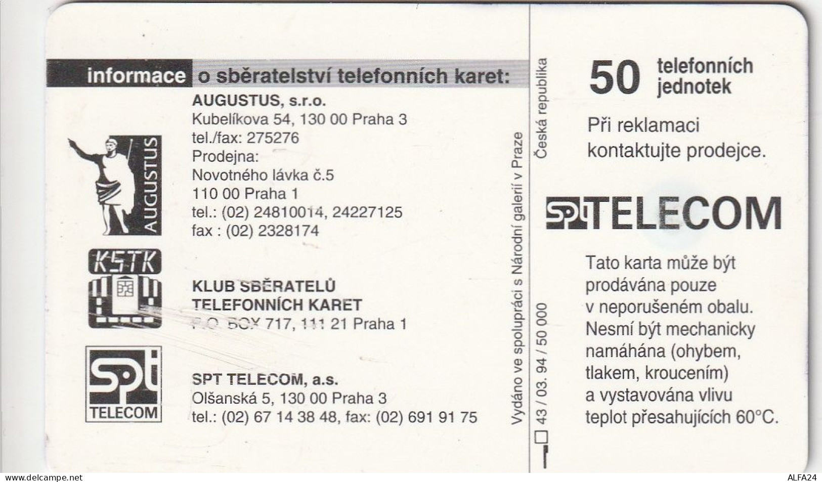 PHONE CARD REP.CECA  (CZ1149 - Tschechische Rep.
