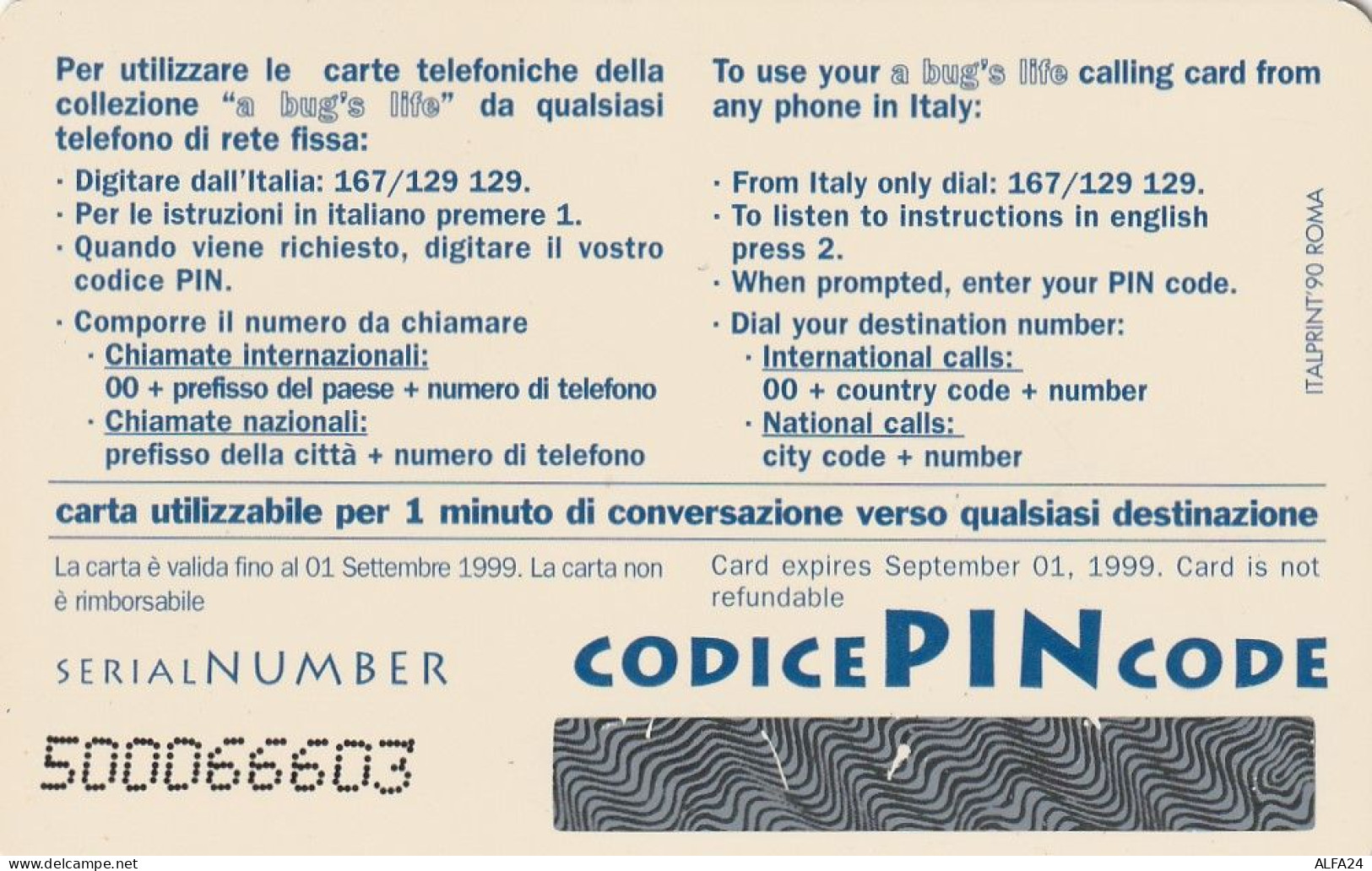 PREPAID PHONE CARD ITALIA RLSCOM (CZ1116 - [2] Handy-, Prepaid- Und Aufladkarten