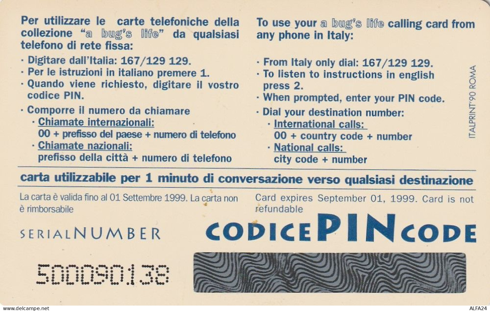 PREPAID PHONE CARD ITALIA RLSCOM (CZ1112 - Cartes GSM Prépayées & Recharges