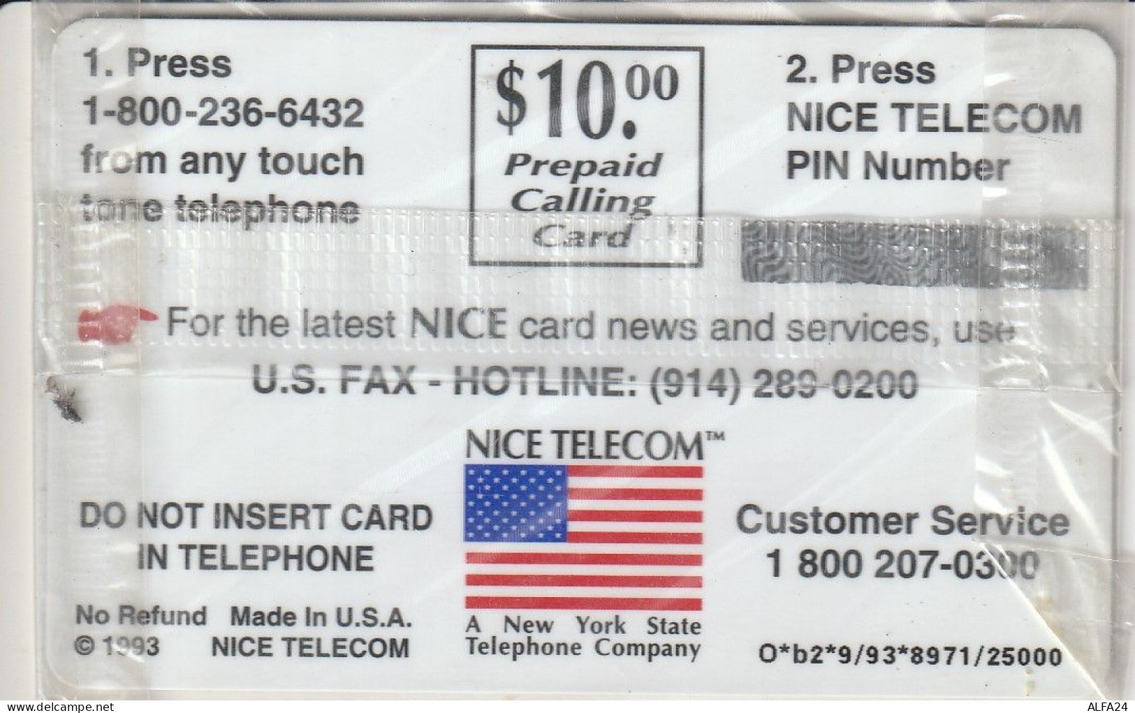 PREPAID PHONE CARD USA  (CZ1097 - Altri & Non Classificati
