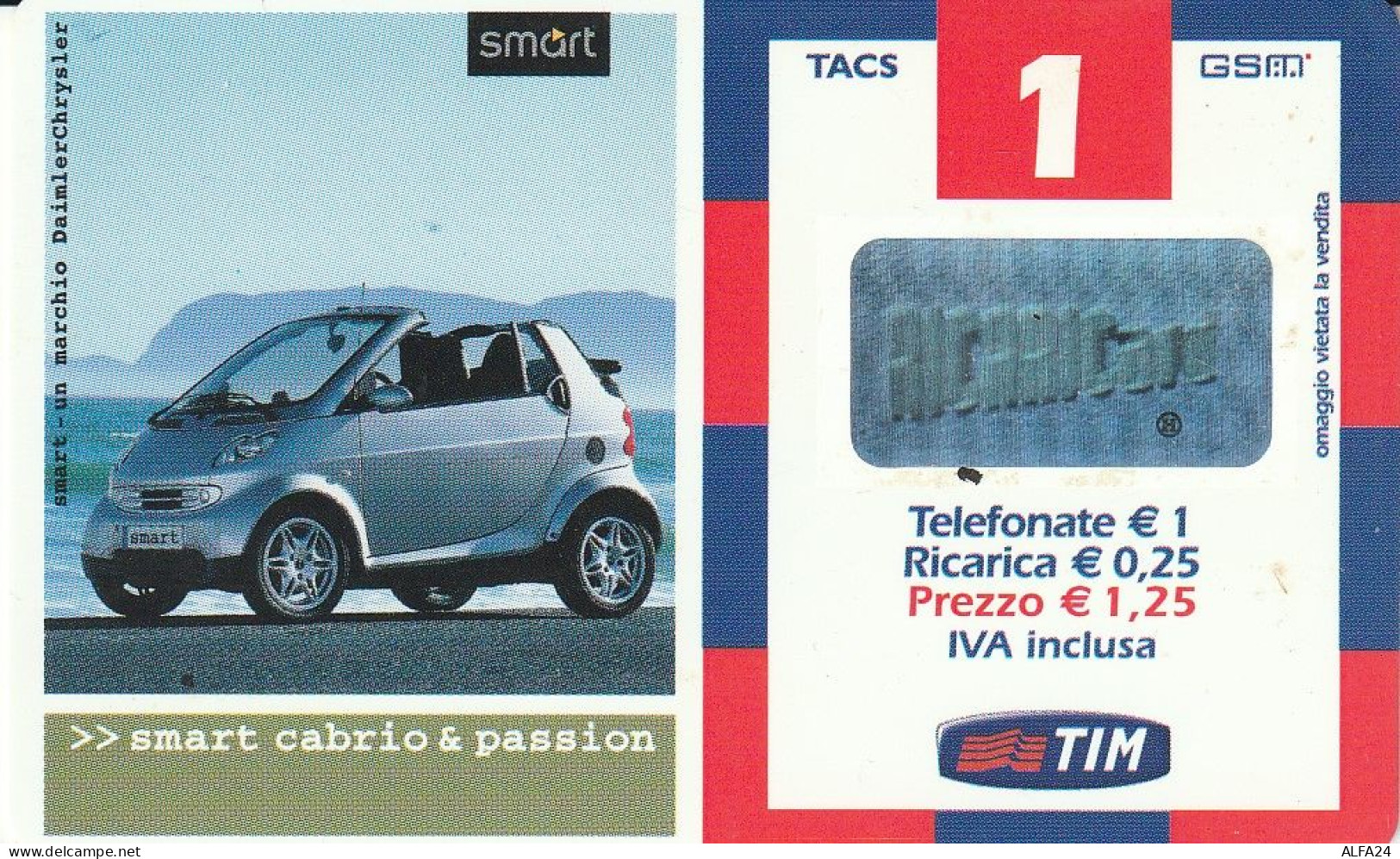 RICARICA TIM SMART  (CZ1082 - [2] Sim Cards, Prepaid & Refills