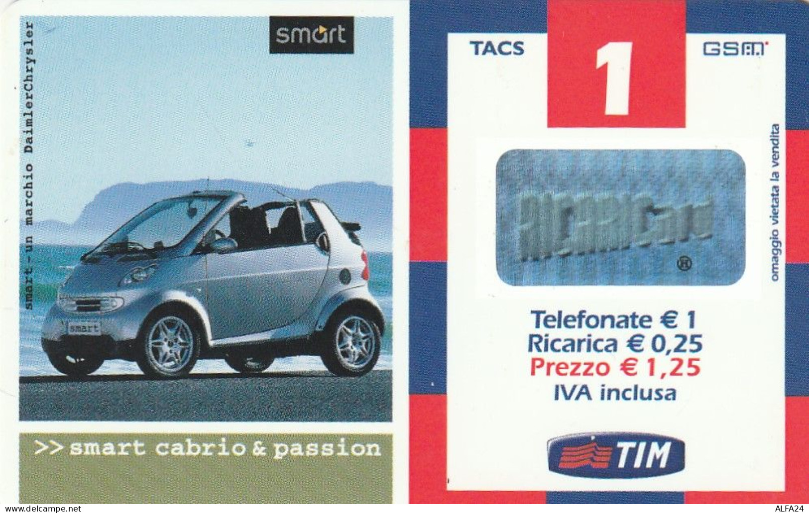 RICARICA TIM SMART  (CZ1083 - [2] Sim Cards, Prepaid & Refills