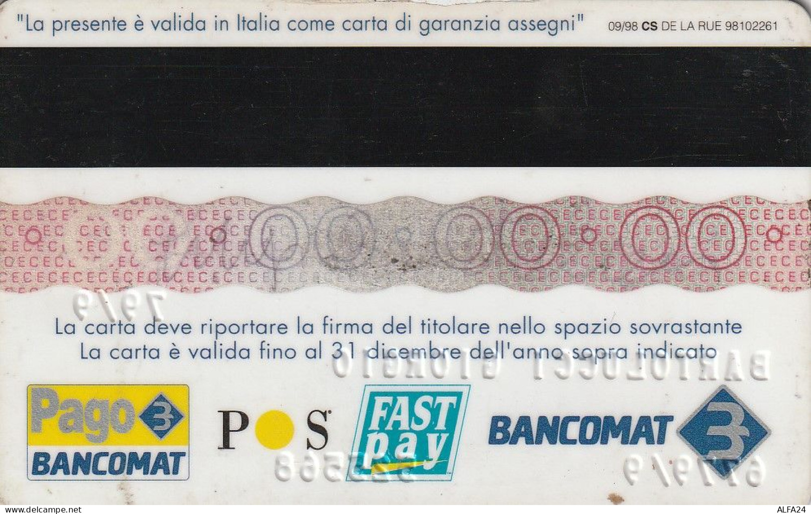 CARTA CREDITO SCADUTA FRIULI ADRIA  (CZ1069 - Tarjetas De Crédito (caducidad Min 10 Años)