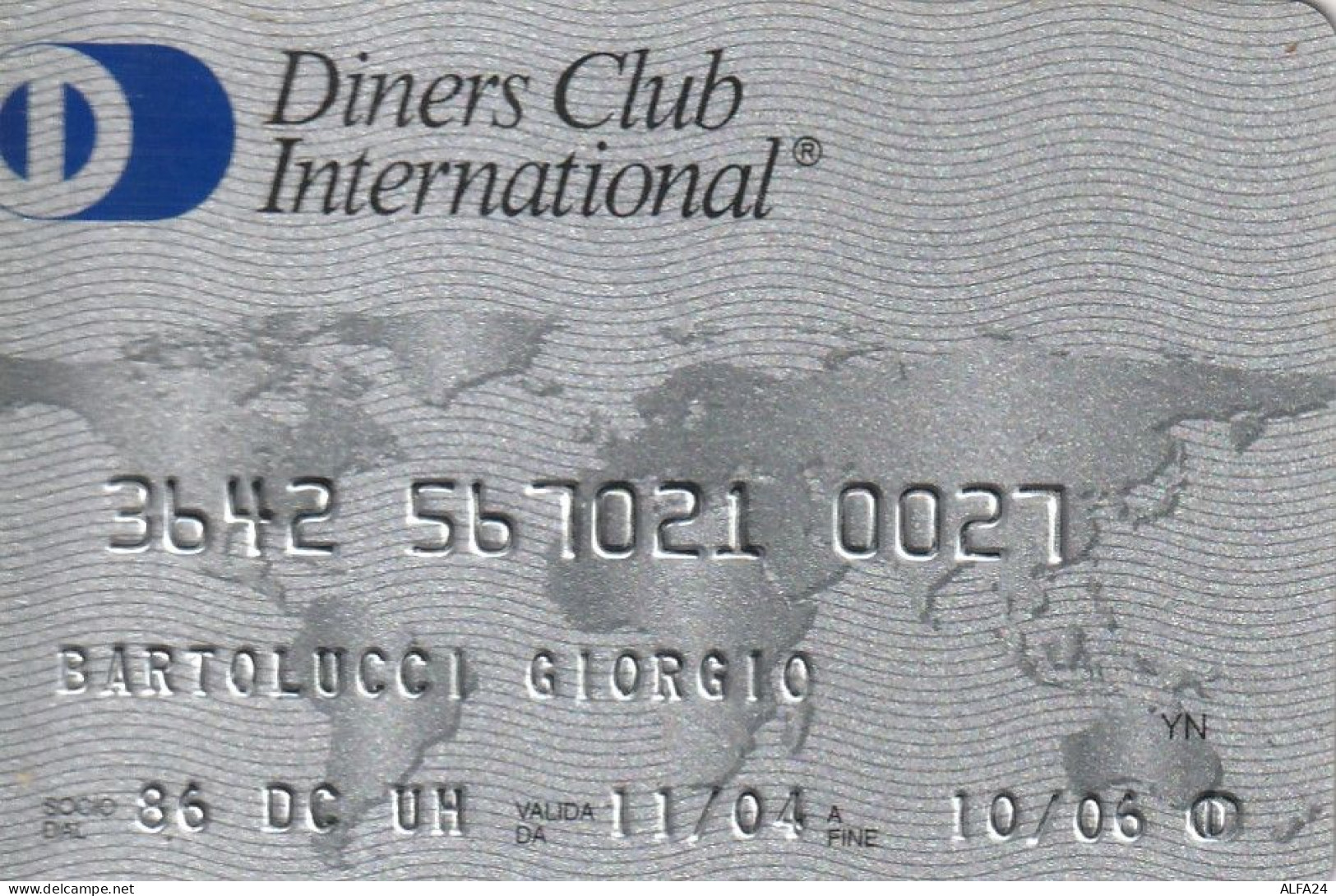 CARTA CREDITO SCADUTA DINERS CLUB  (CZ1063 - Carte Di Credito (scadenza Min. 10 Anni)