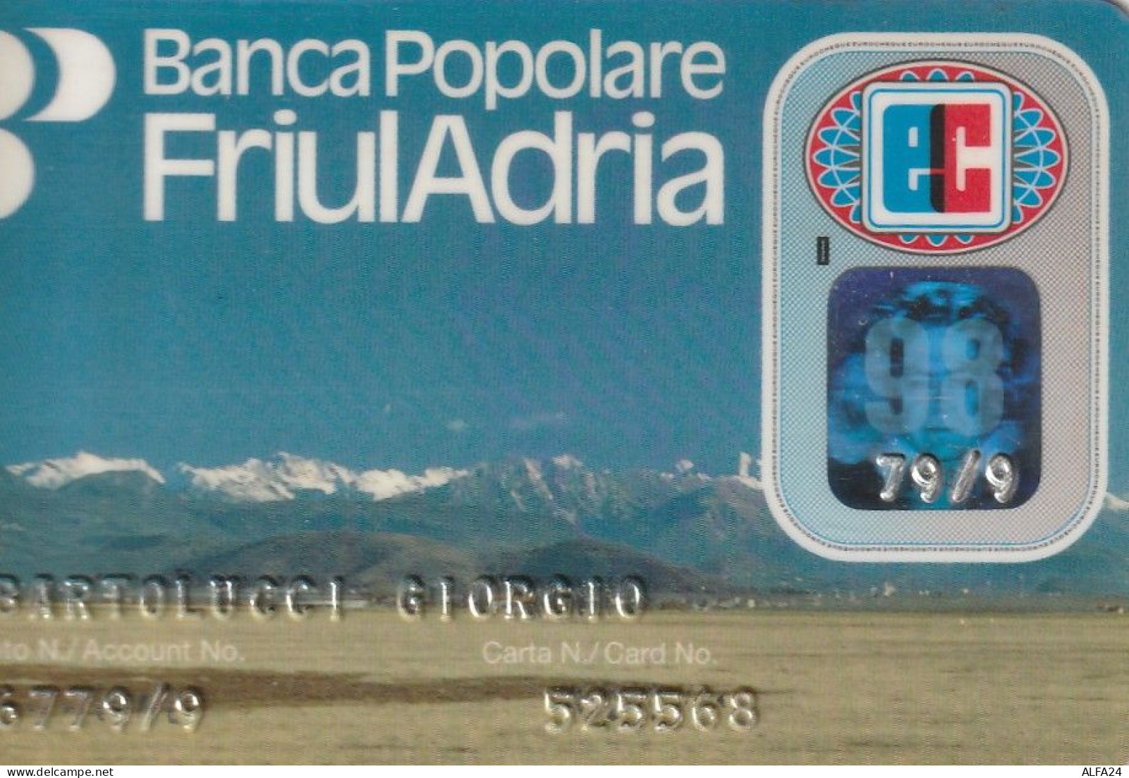 CARTA CREDITO SCADUTA FRIULI ADRIA  (CZ1061 - Cartes De Crédit (expiration Min. 10 Ans)