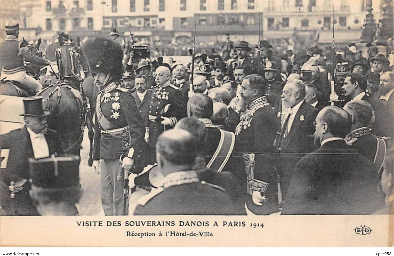 DANEMARK - SAN33868 - Visite Des Souverains Danois à Paris 1914 - Réception à L'Hôtel De Ville - Danimarca