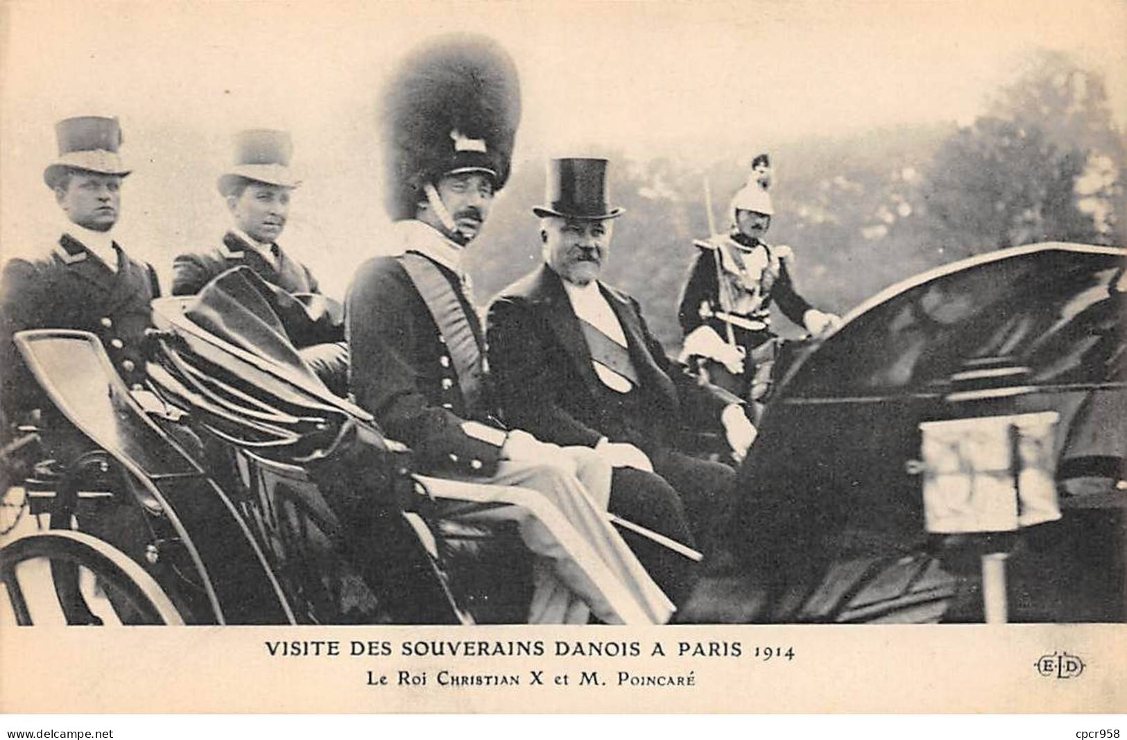 DANEMARK - SAN33866 - Visite Des Souverains Danois à Paris 1914 - Le Roi Christian X Et M Poincaré - Denmark