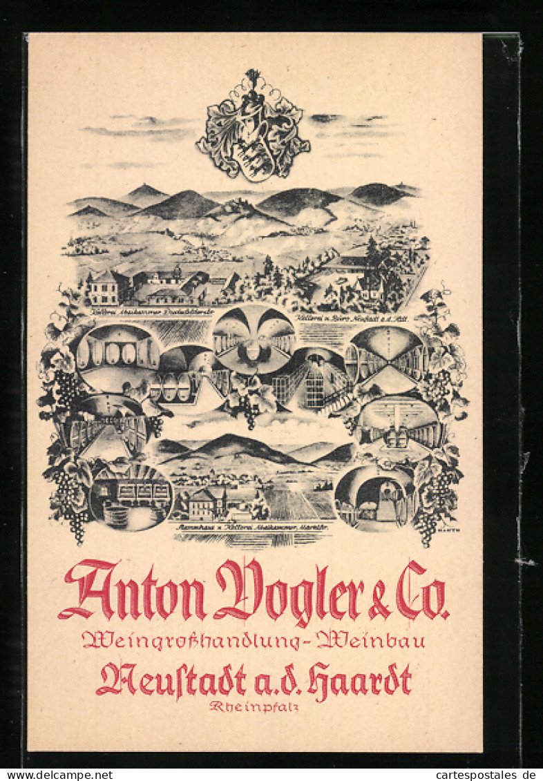 AK Neustadt A. D. Haardt, Weingrosshandlung-Weinbau Anton Nogler & Co.  - Neustadt (Weinstr.)