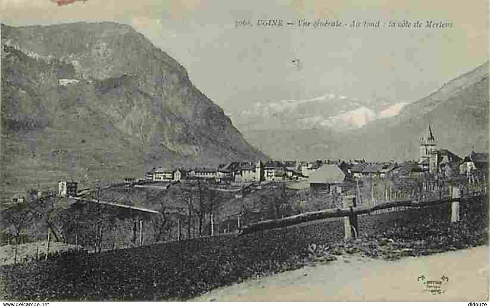 73 - Ugine - Vue Générale - Au Fond La Cote De Merlens - Oblitération Ronde De 1923 - CPA - Voir Scans Recto-Verso - Ugine