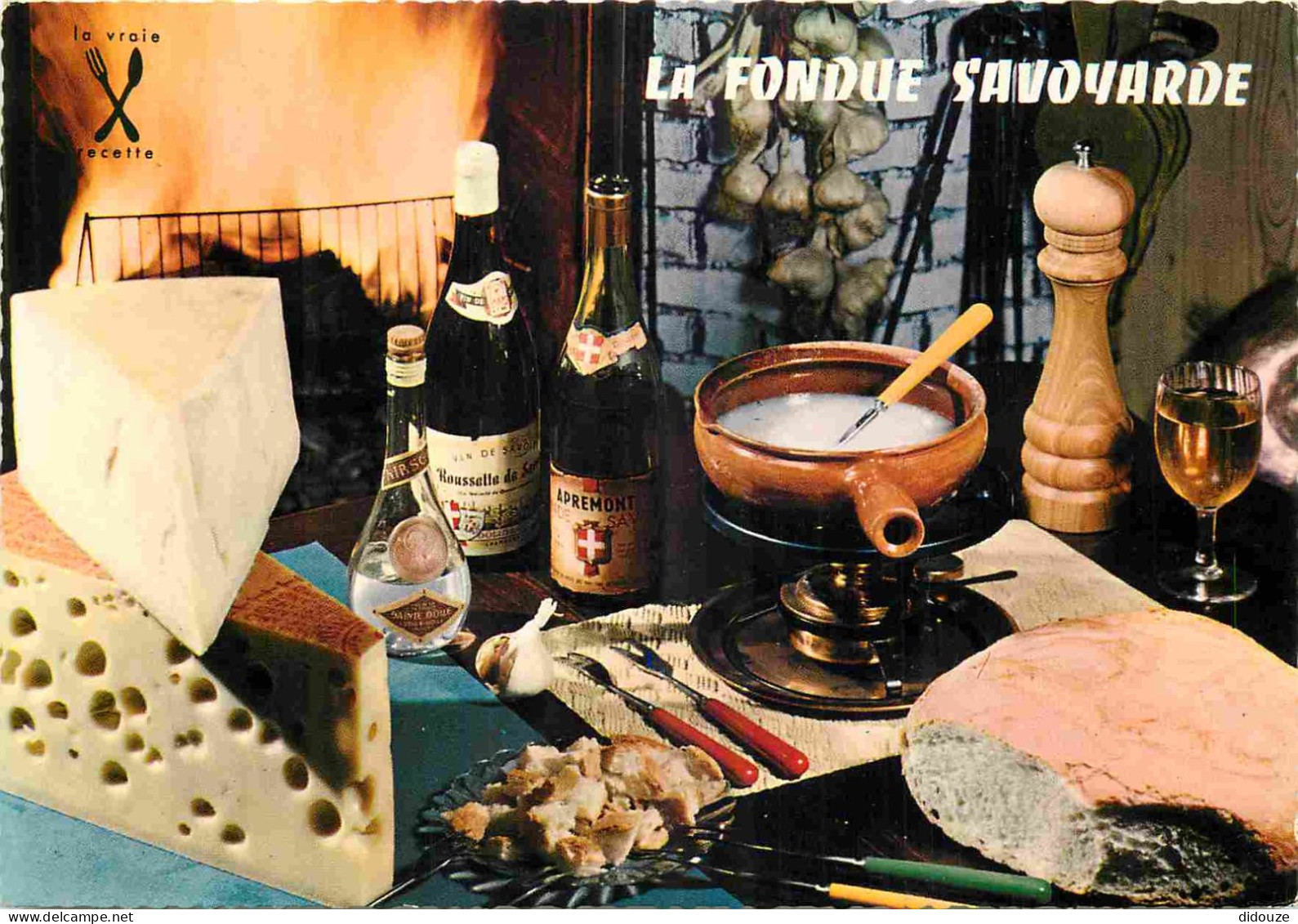 Recettes De Cuisine - Fondue Savoyarde - Gastronomie - CPM - Carte Neuve - Voir Scans Recto-Verso - Ricette Di Cucina