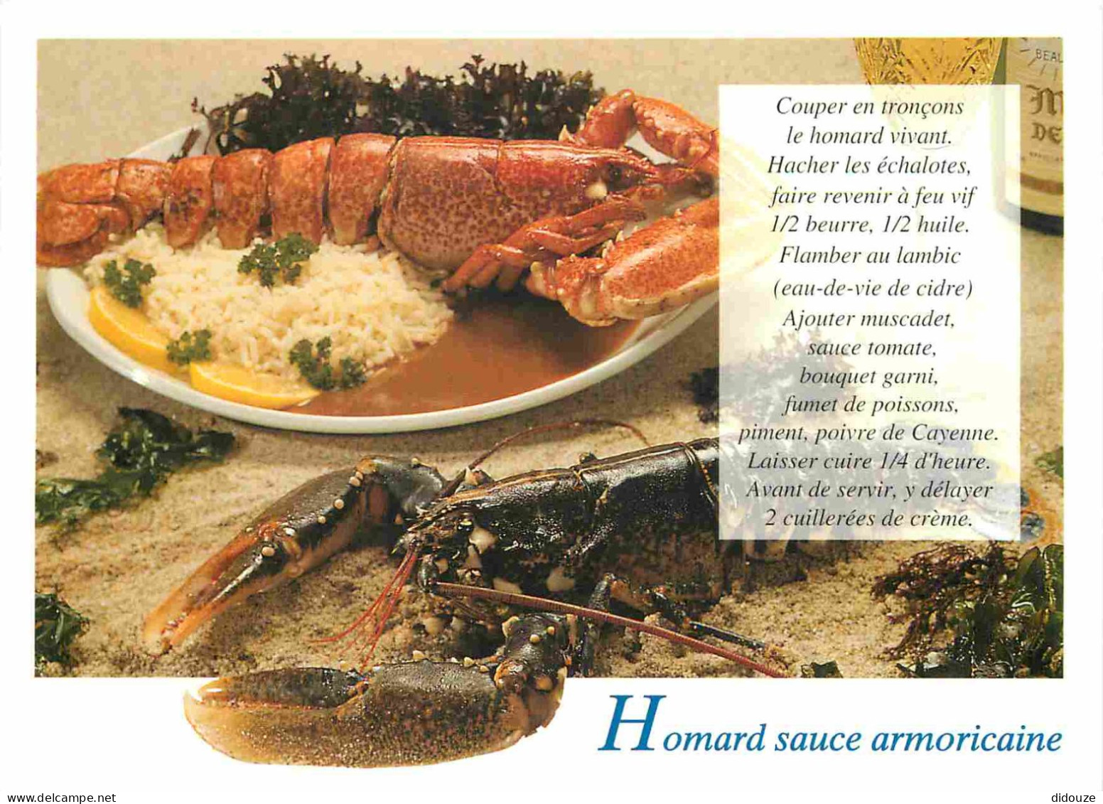 Recettes De Cuisine - Homard à L'Armoricaine - Gastronomie - CPM - Voir Scans Recto-Verso - Ricette Di Cucina