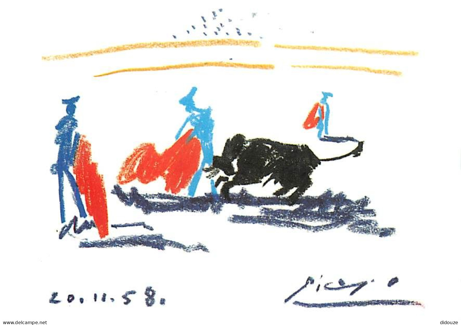 Art - Peinture - Pablo Picasso - Corrida, 1958 (Bullfight) - CPM - Voir Scans Recto-Verso - Pintura & Cuadros