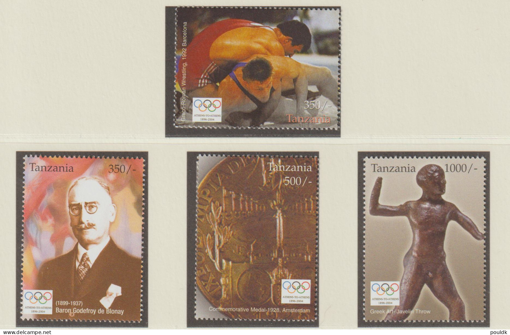 Tanzania 2004 Olympic Games Athens Four Stamps MNH/**. Postal Weight Approx. 0,04 Kg. Please Read Sales Con - Summer 2004: Athens