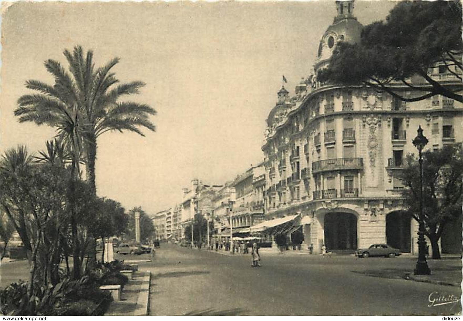 06 - Nice - Entrée De La Promenade Des Anglais - Hôtel Ruhl - Animée - Automobiles - Carte Dentelée - CPSM Grand Format  - Pubs, Hotels And Restaurants