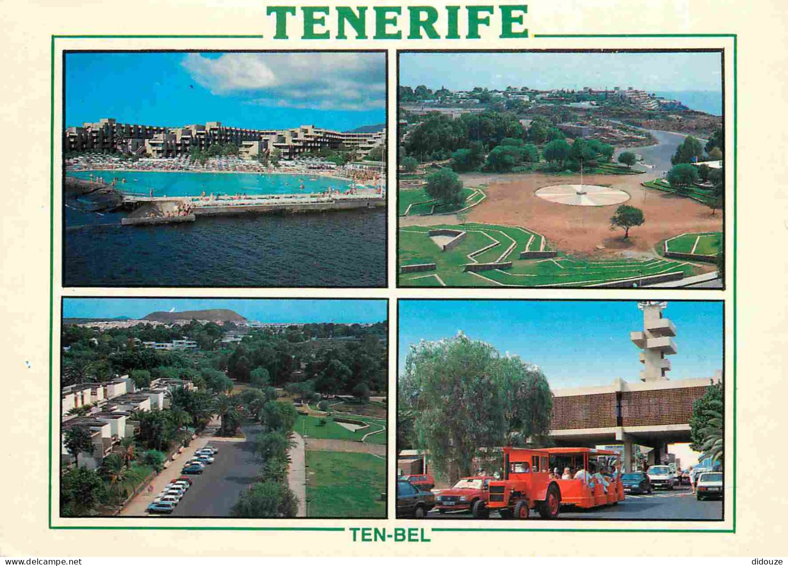 Espagne - Espana - Islas Canarias - Tenerife - Multivues - Petit Train Touristique - Immeubles - Architecture - Piscine  - Tenerife