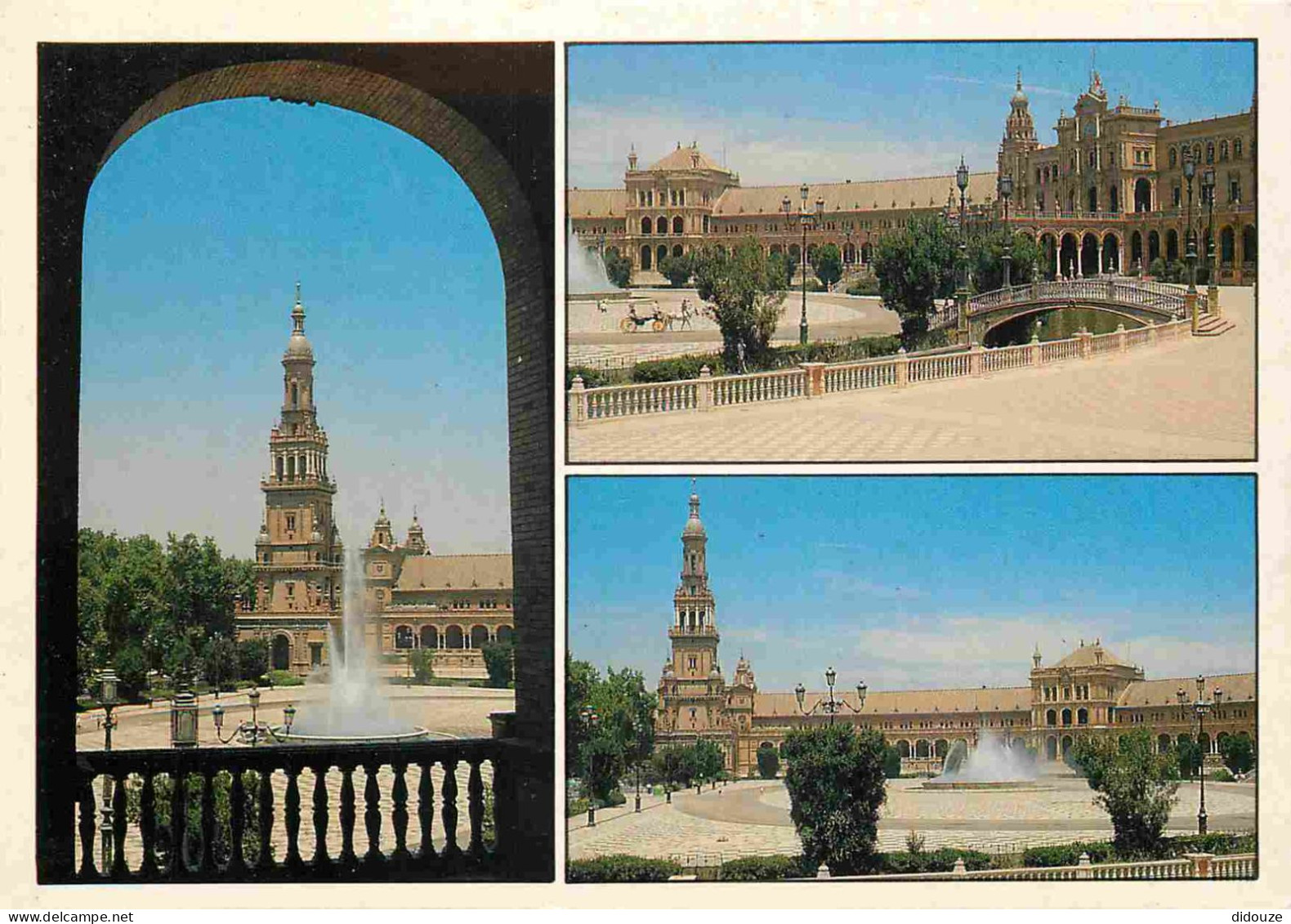 Espagne - Espana - Andalucia - Sevilla - Plaza De Espana - Place D'Espagne - Multivues - Espana - CPM - Voir Scans Recto - Sevilla