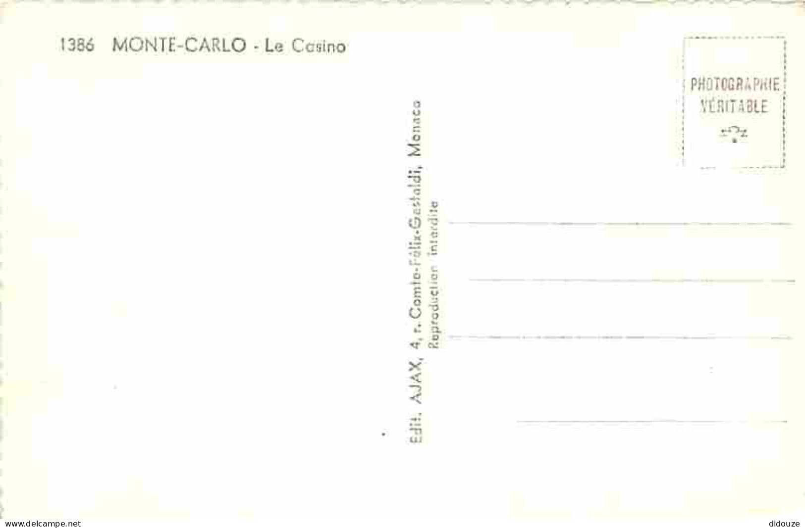 Monaco - Monte-Carlo - Le Casino - Carte Neuve - CPM - Voir Scans Recto-Verso - Casinò