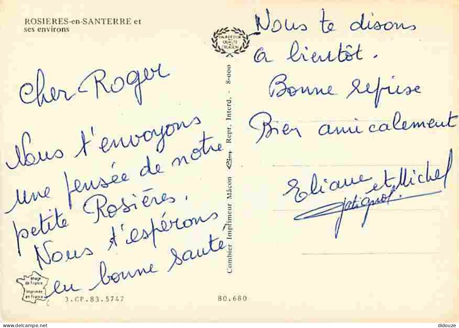 80 - Rosières En Santerre - Multivues - Blasons - Carte Géographique - CPM - Voir Scans Recto-Verso - Rosieres En Santerre