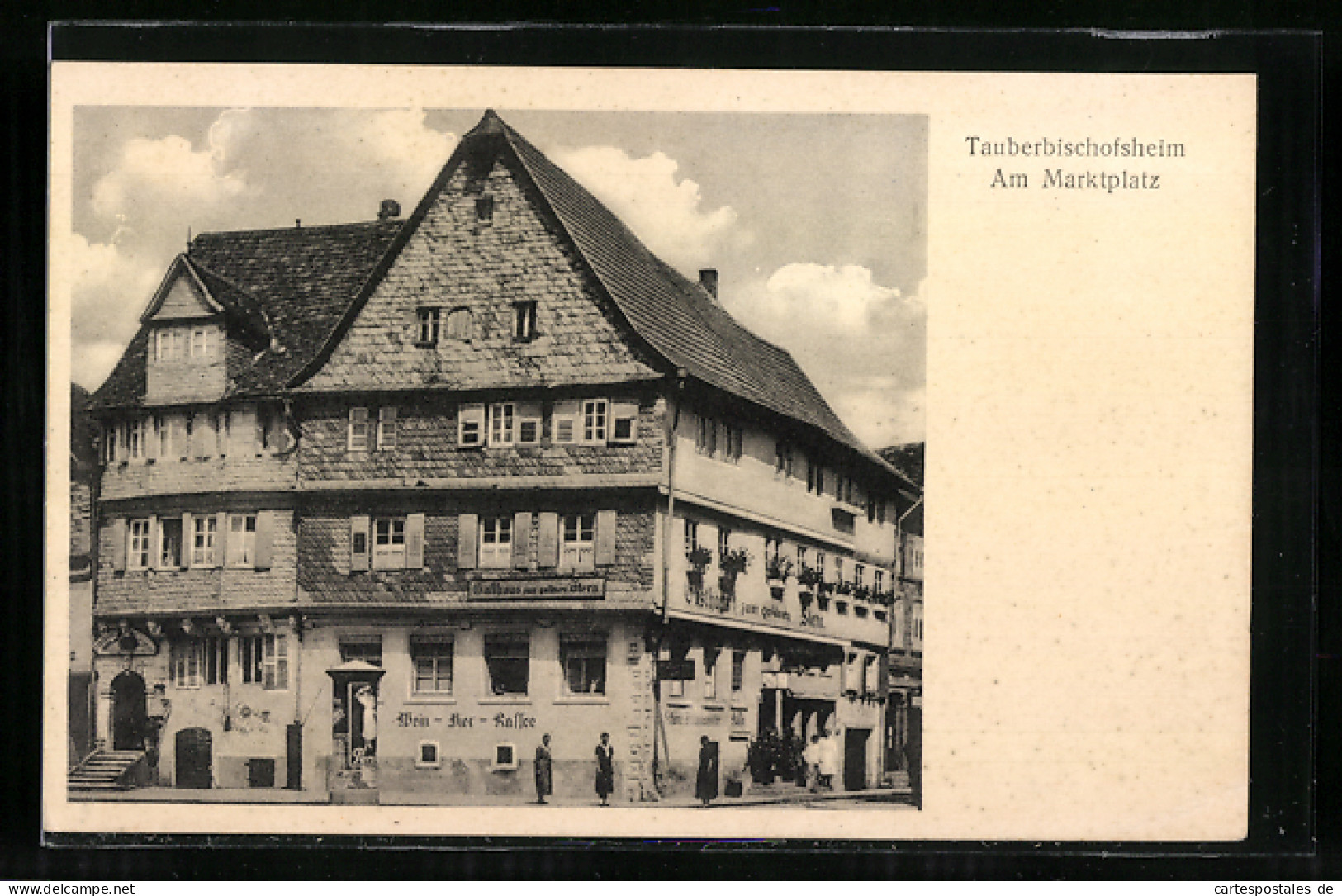 AK Tauberbischofsheim, Gasthaus Zum Goldenen Stern Am Marktplatz  - Tauberbischofsheim