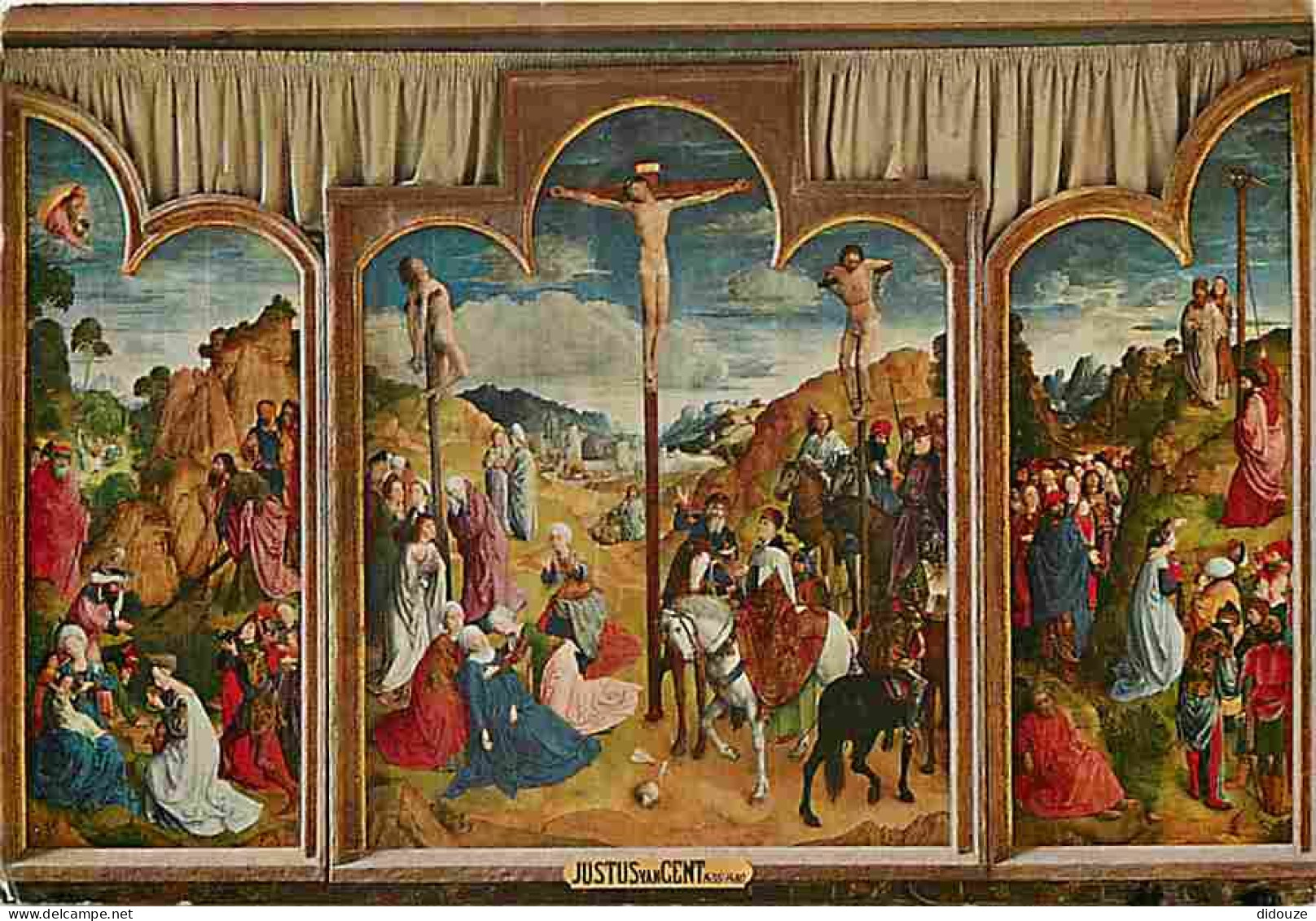 Art - Peinture Religieuse - Justus Van Gent - Triptyque Du Calvaire - Gent - Sint-Baafskathedraal - Carte Neuve - CPM -  - Gemälde, Glasmalereien & Statuen