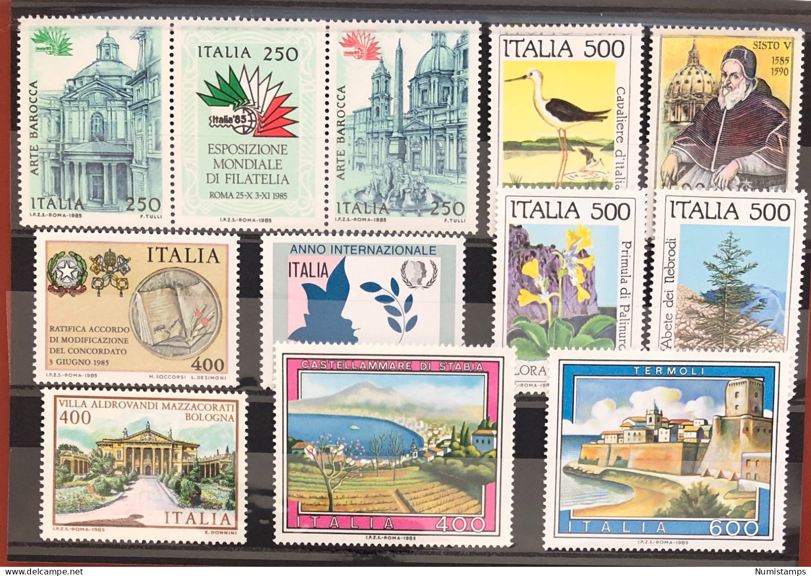 1985 - Italian Republic (12 New Stamps) MNH - ITALY STAMPS - 1981-90: Mint/hinged