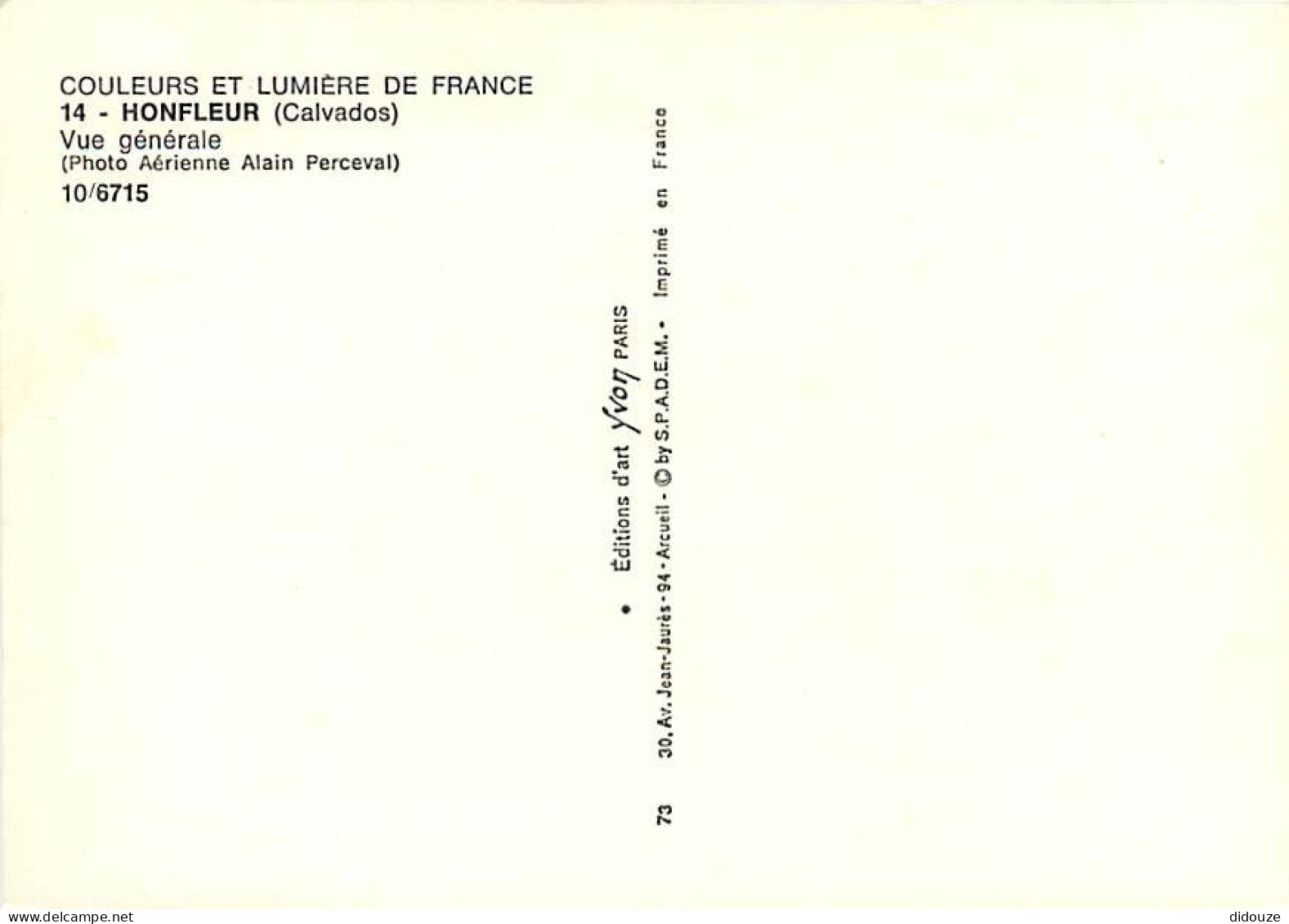 14 - Honfleur - Vue Générale Aérienne - Carte Neuve - CPM - Voir Scans Recto-Verso - Honfleur