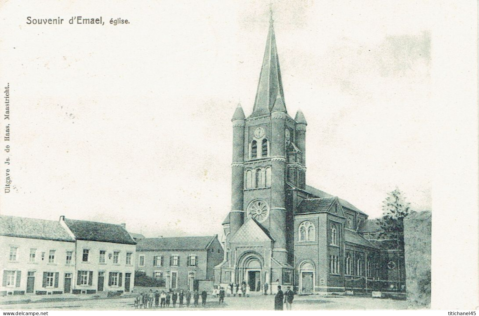 Souvenir D'EMAEL - Eglise - Belle Animation - Uitg. Js. De Haas, Maastricht - Bassenge